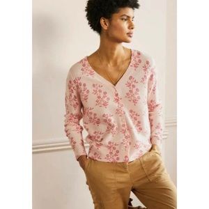 Bodén Anita puffy cardigan in floral print